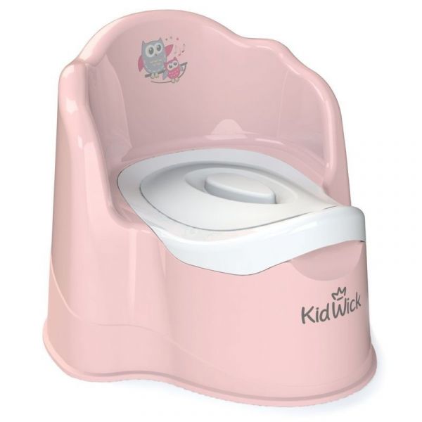 Детский горшок KidWick Трон kw070302 от 1 года до 5 лет розовый/белый